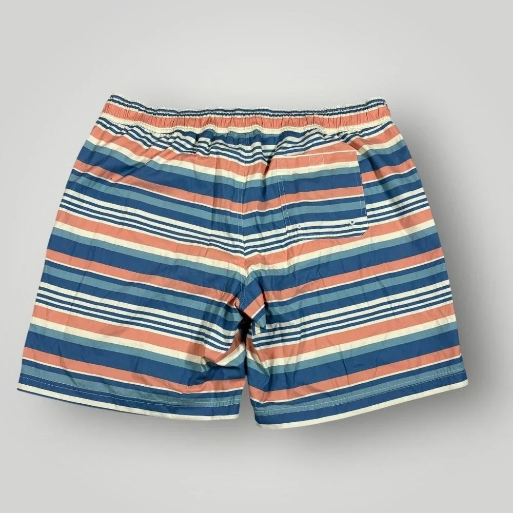 LL Bean Swim Shorts Mens XL Multicolor Stripe SunSmart UPF 50+‎ Trunks Quick Dry